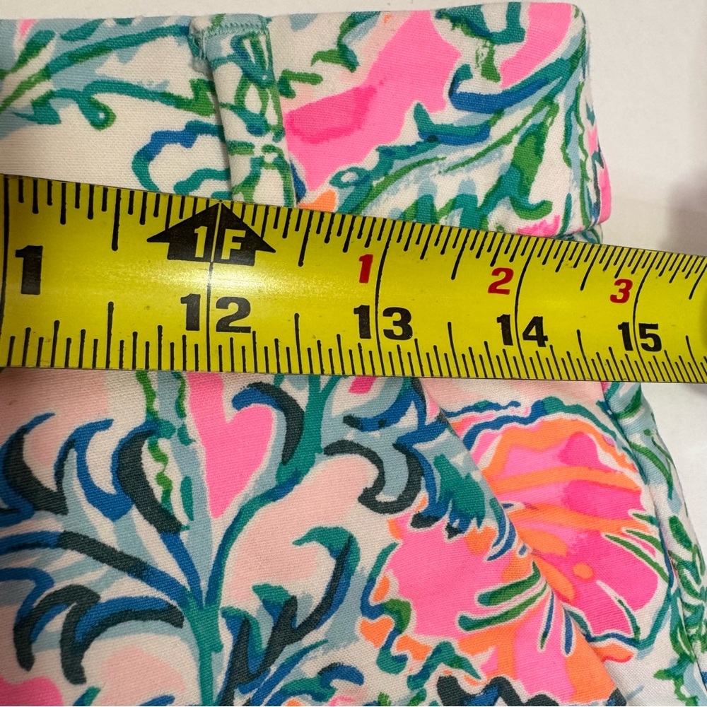 Lilly Pulitzer Gretchen High Rise Shorts Tropical Floral Vibrant Colorful Summer - Picture 14 of 15